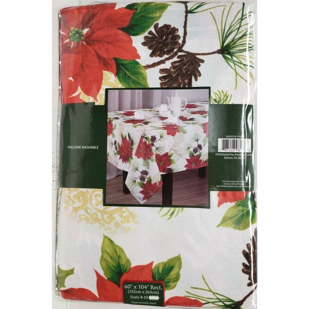 Printed Linen Tablecloth 60